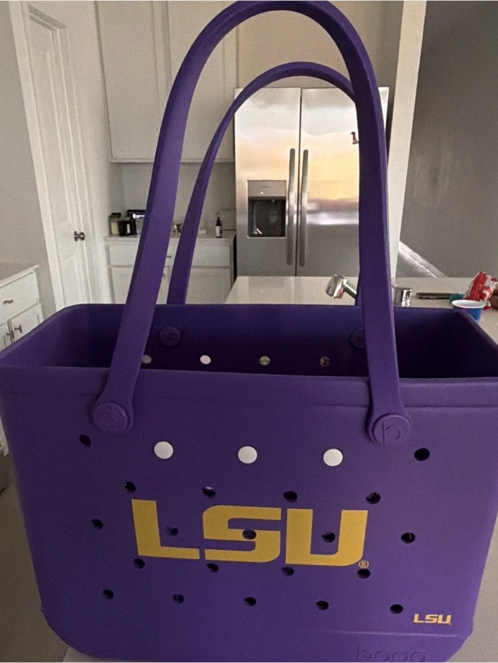 Bogg Bag LSU Tigers Original Full Size Large Purple Gold Tote Bag